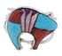Bear Multicolor Southwest Inlay Ring Size 6-3/4 GS56697